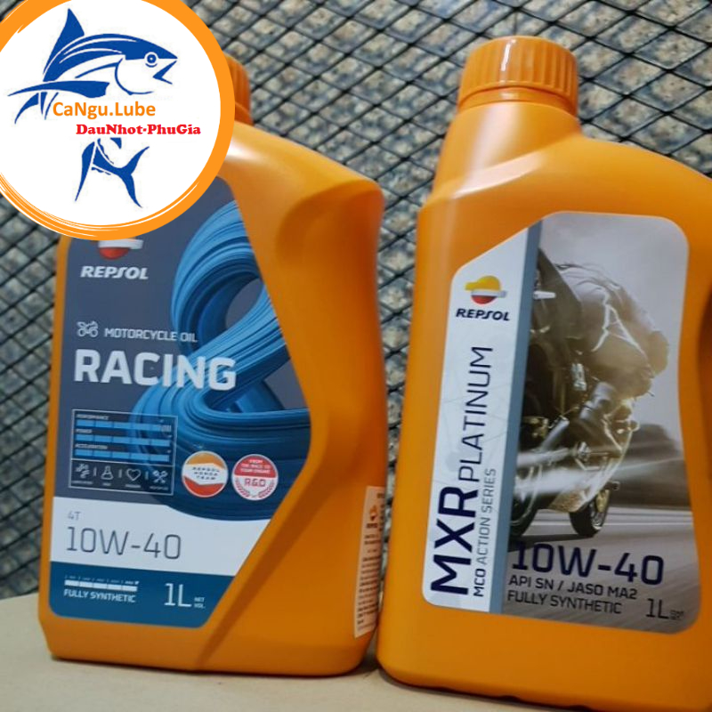 [FREE SHIP] Nhớt tổng hợp xe máy Repsol racing 10W40 chai 1L, bộ đôi nhớt repsol 10W40 chai 1L