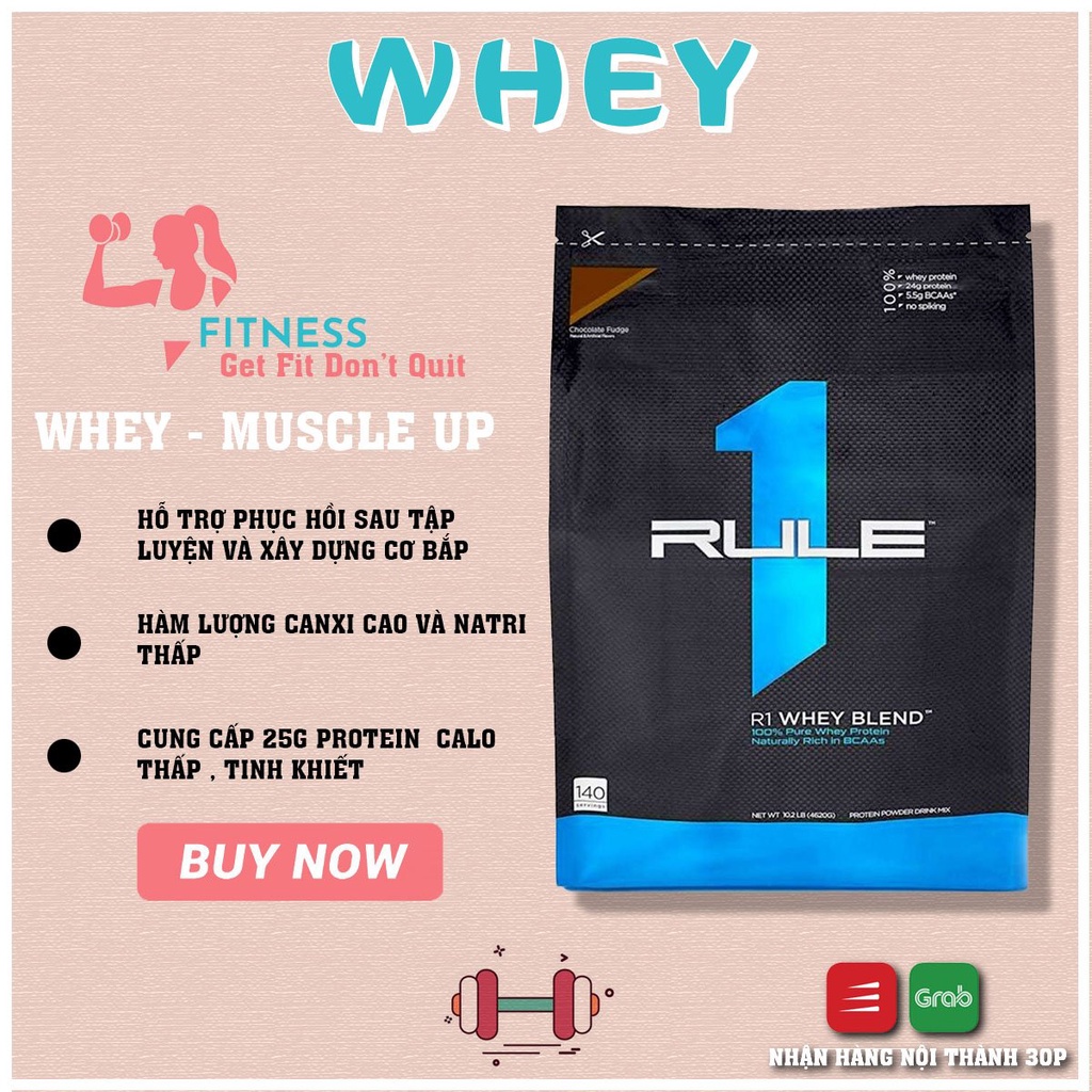 Sữa Dinh Dưỡng Tăng Cơ Rule1 Blend Protein 10lbs (4kg6)