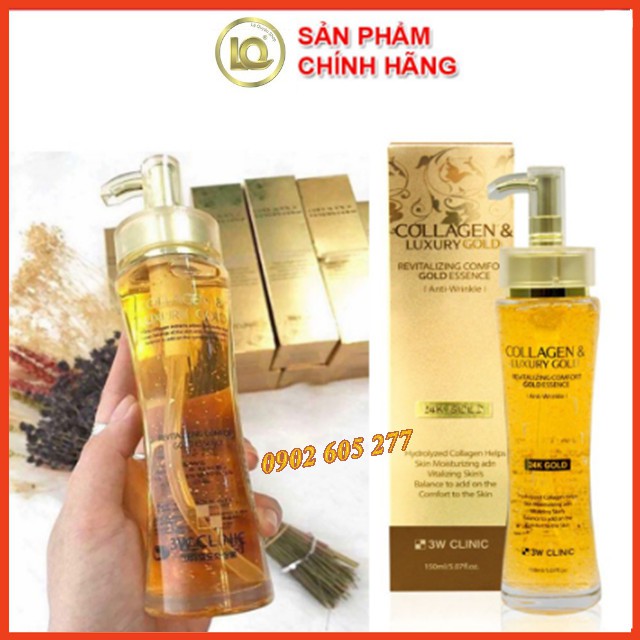 [Hàng chính hãng]Serum Tinh chất Vàng Collagen Luxury Gold 3W Clinic 150ml (mẫu mới)