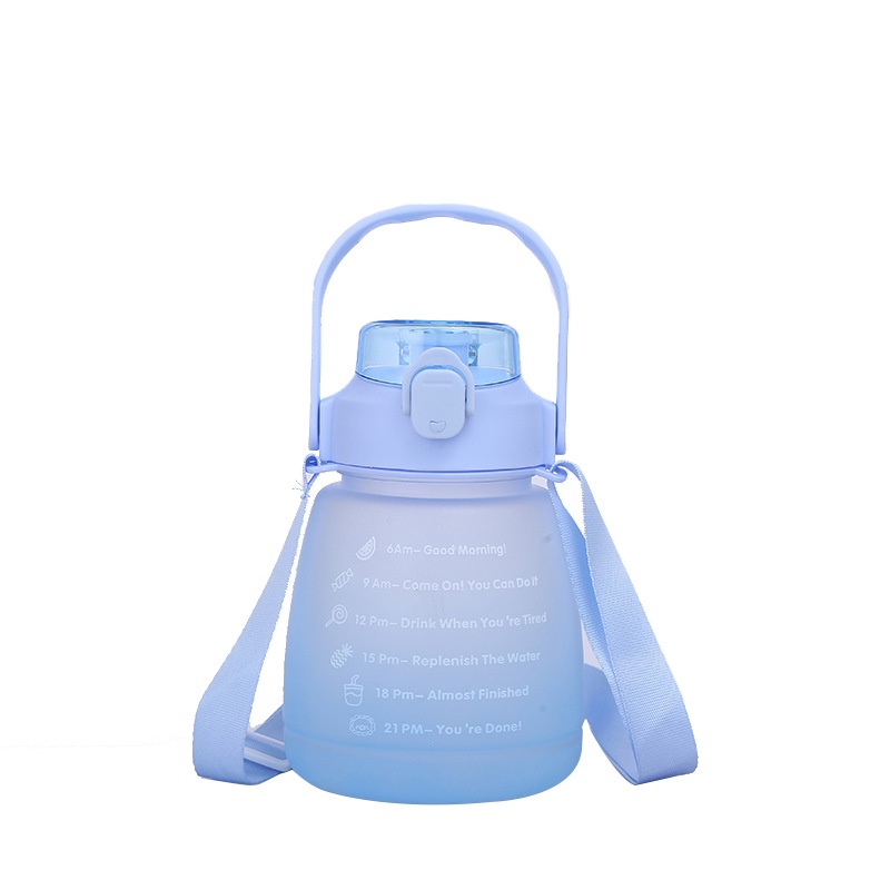 Bình Nước Thể Thao Có Ống Hút Dung Tích Lớn 1300ml Dễ Thương Xinh Xắn Dành Cho Bé