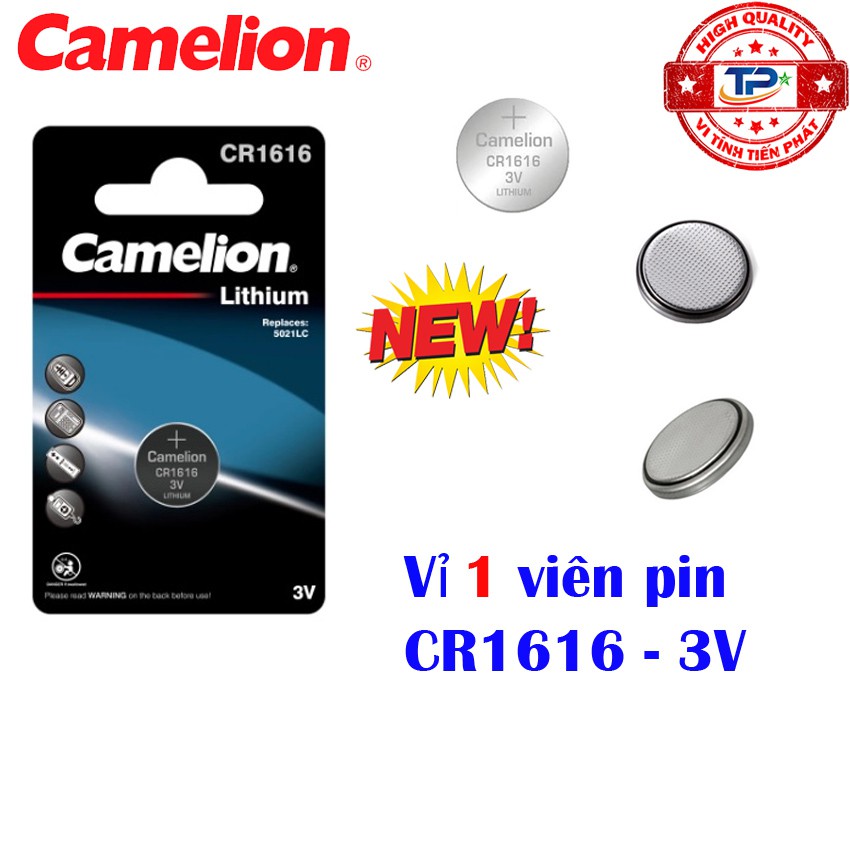 Vỉ 1 viên pin Nút CR1616 Camelion Lithium Battery 3V mẫu mới - dùng cho cân điện tử , chìa khóa , máy tính, đồ chơi...