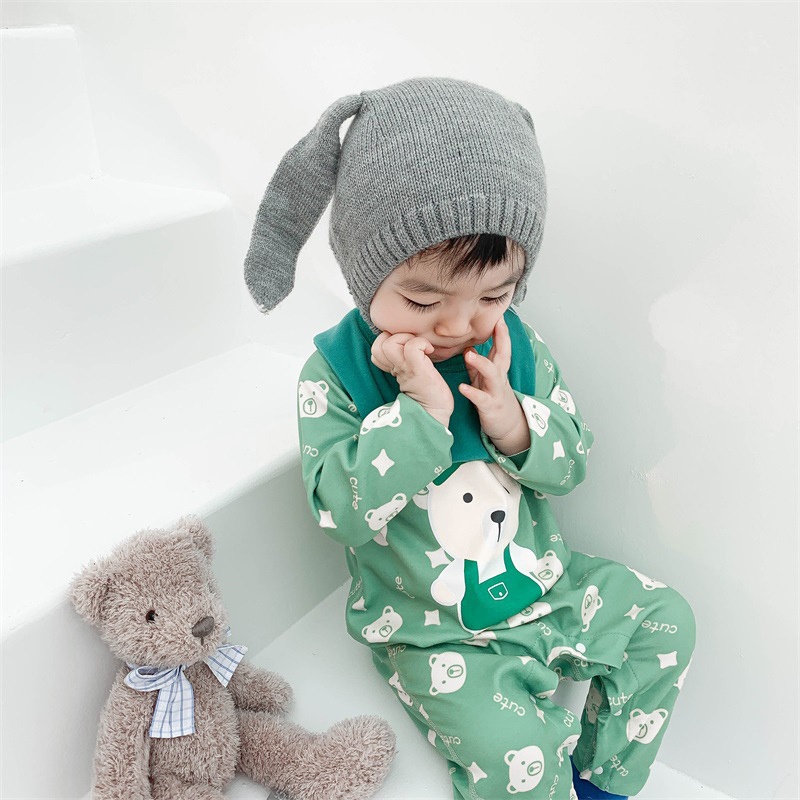 Bộ áo liền quần dễ thương cho bé 0-3 tuổi