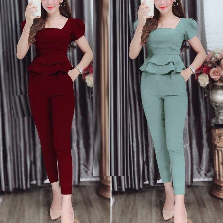 Đồ bộ thun cát hàn cổ vuông mặc nhà size 40-65kg