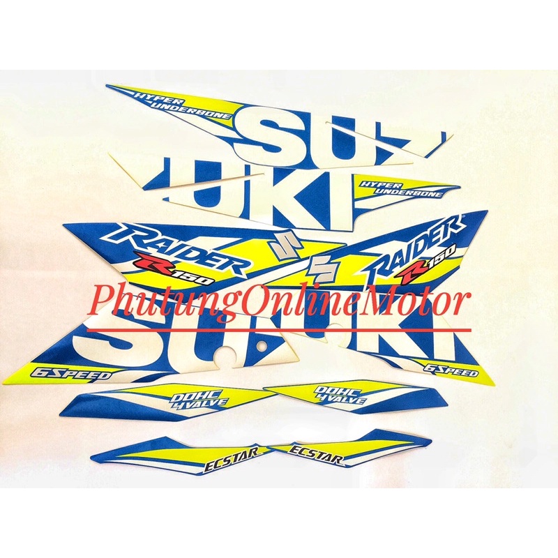 Tem suzuki Raider Fi Xanh Ecstar