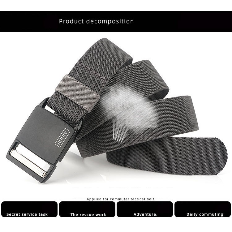 THẮT LƯNG NAM THỜI TRANG VẢI NYLON KHÓA NAM CHÂM THƯƠNG HIỆU ENNIU 18Y