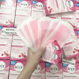 miếng dán wax lông veet (hộp) 12 miếng