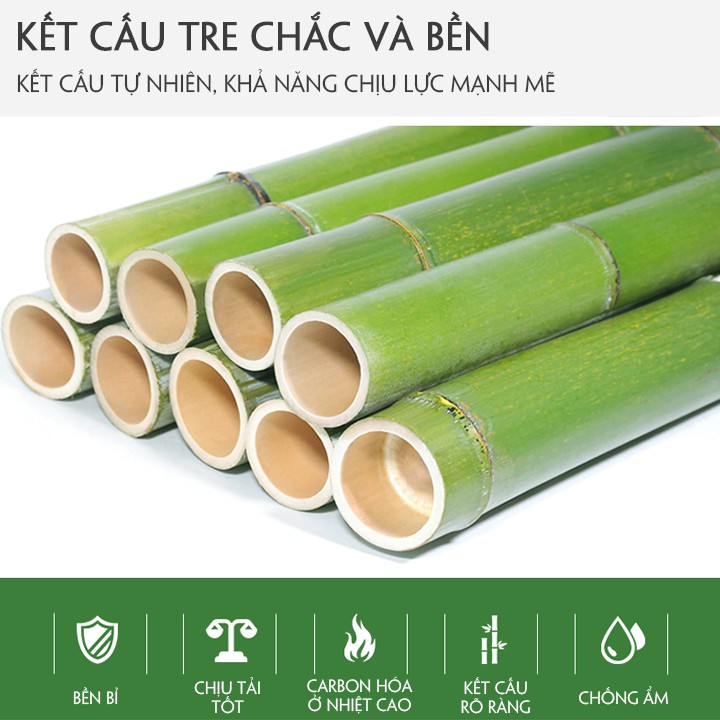 Sẵn Hàng - Tủ quần áo trống khung gỗ tre tự nhiên 150x30x150, giá gỗ treo quần áo đẹp Kore Sport