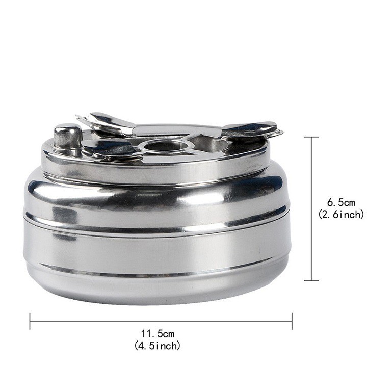 Gạt Tàn Thuốc Inox - Loại Gạt Tàn Bấm