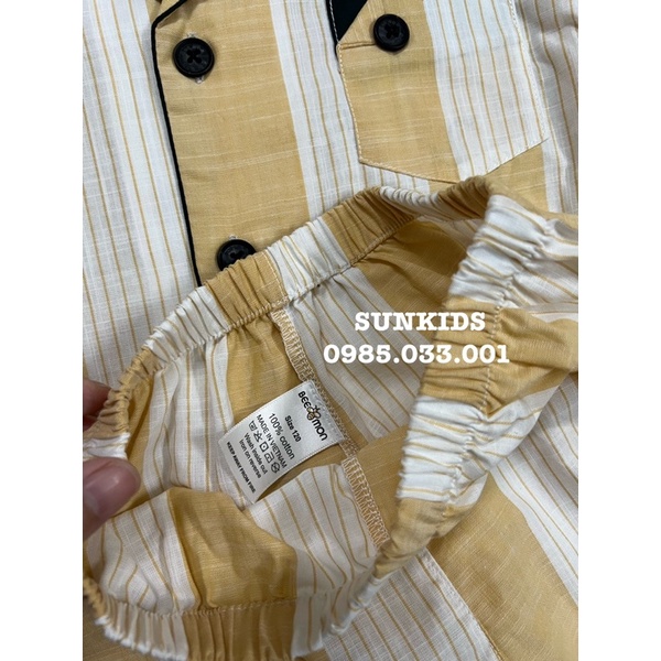 Bộ Pijama Bee kẻ vàng