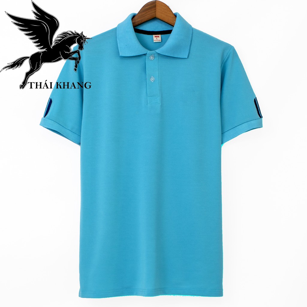 Áo thun nam tay ngắn có cổ vải cá sấu cotton mềm thấm hút mô hôi tốt mặc BAO MÁT loại áo polo trơn ATCS02