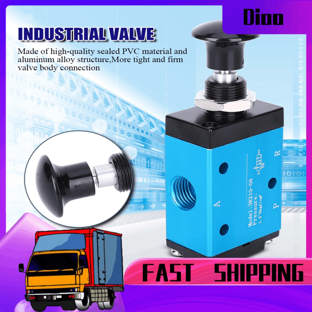 Dioo 3R210-08 Van Điều Khiển Tay Khí Nén Khí 3 Cách 2 Vị Trí 1 / 4 "BSPT 0-0.8MPa