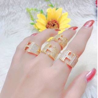 Nhẫn Chữ H - Trang Sức Bạc Queen