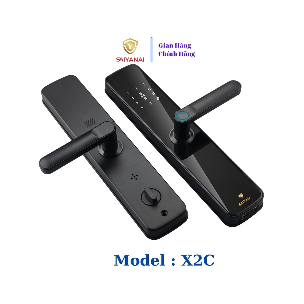 Khoá cửa vân tay SAIYANAI X2 ,X2C- Phù hợp cửa thép cửa gỗ cửa nhựa composite