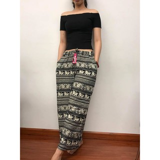 Quần thổ cẩm dài ống rộng/bo size đại 70kg