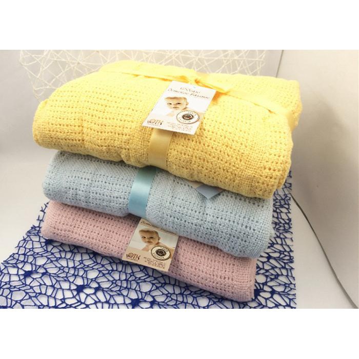 Chăn Lưới Cotton Xuất Nga Cho Bé 1.2 - 1.6 Mét (Chỉ Còn Vàng)