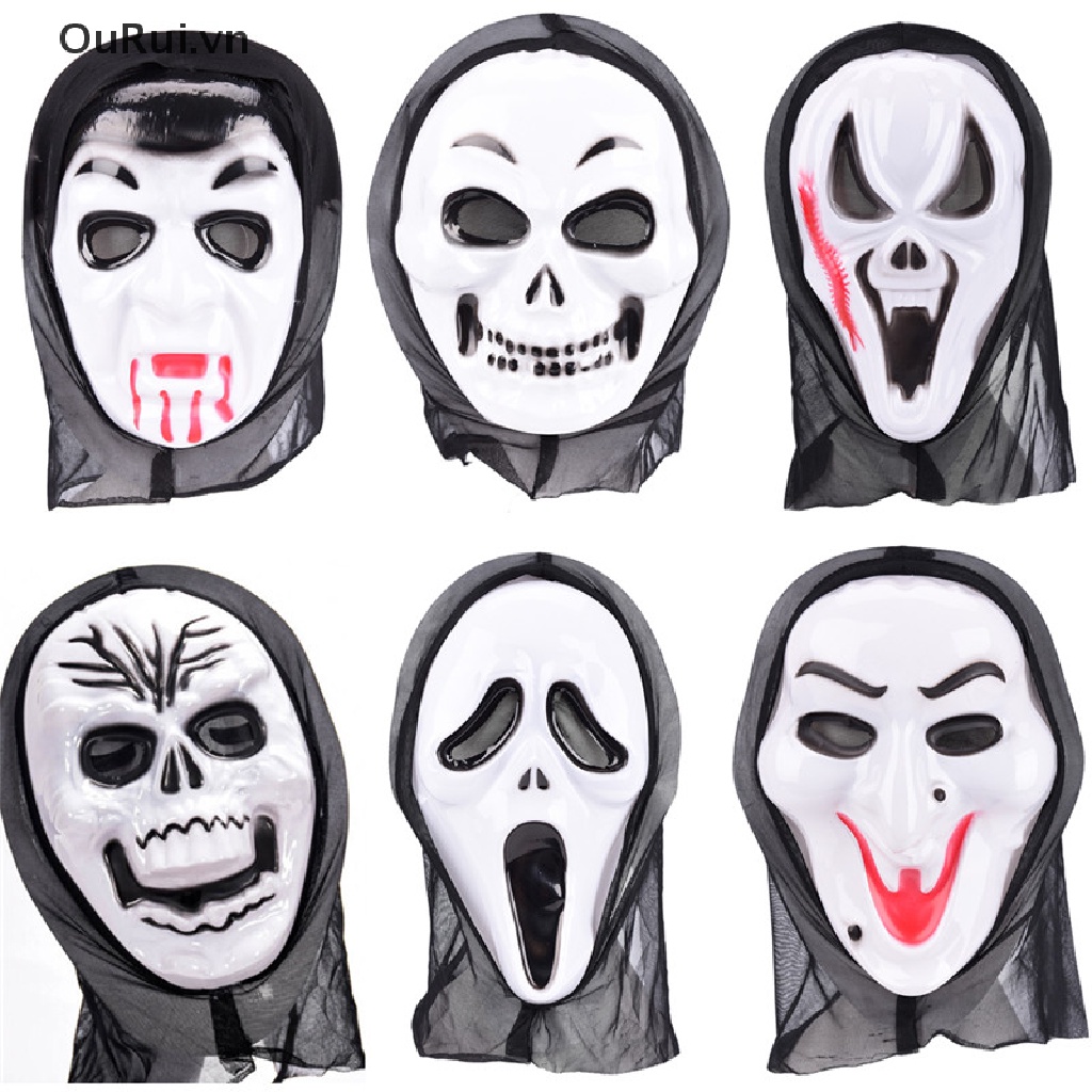 Mặt Nạ Hóa Trang Halloween Hình Ma Kem Đáng Sợ