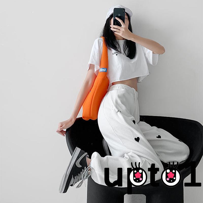 Quần Dài Nữ Ống Rộng Họa Tiết Trái Tim Thời Trang Cá Tính | BigBuy360 - bigbuy360.vn