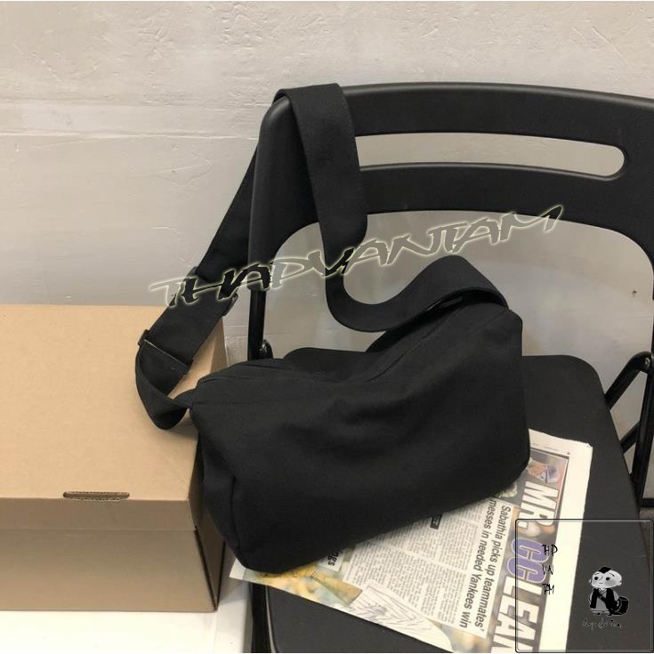 TÚI TOTE ĐEO CHÉO THỜI TRANG VẢI CANVAS PHONG CÁCH ULZZANG ĐỂ SÁCH A4 | BigBuy360 - bigbuy360.vn