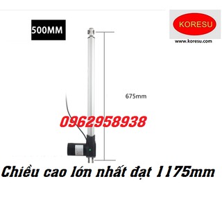 Xi lanh điện hành trình S500mm 12V.Thiết bị nâng hạ tự động các cửa, nâng dàn năng lượng mặt trời, máy móc, cửa xe ô tô