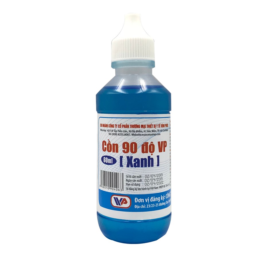 CỒM XANH 90 ĐỘ XÁT KHUẨN NGOÀI DA - 1 LỐC 10 CHAI