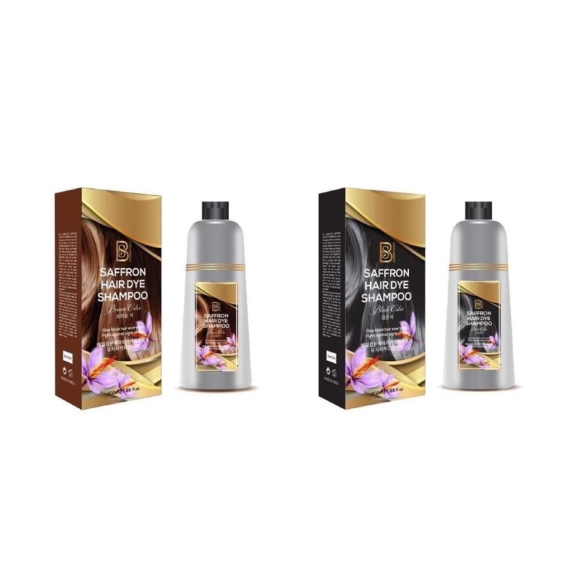 Dầu gội phủ bạc nhụy hoa nghệ tây (Saffron Hair Dye Shampoo - Brown Color)