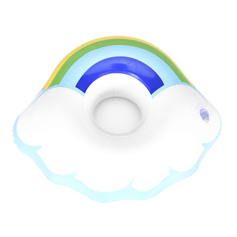 Phao nổi đựng ly cốc hình đám mây và cầu vồng