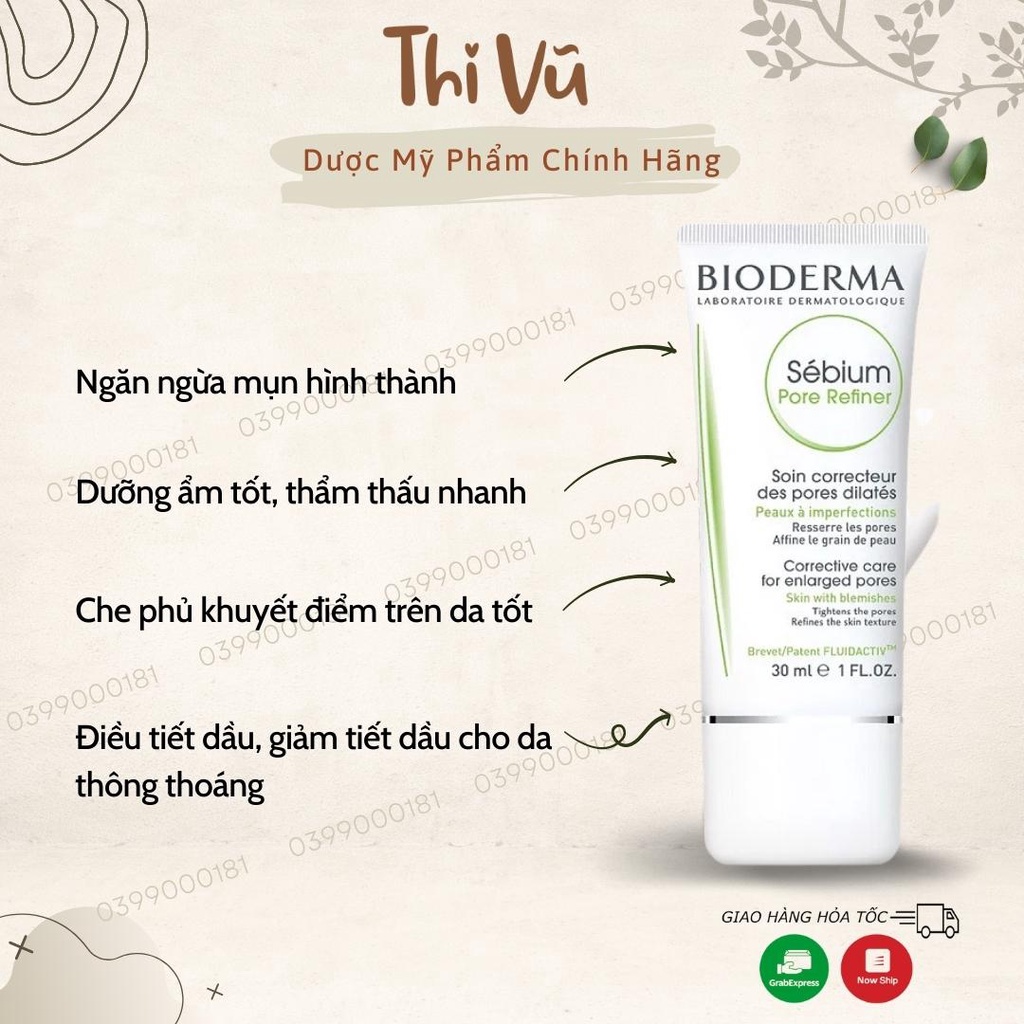 Kem Dưỡng Bioderma Sebium Pore Refiner, kem dưỡng ẩm dành cho da dầu mụn - Thi Vũ