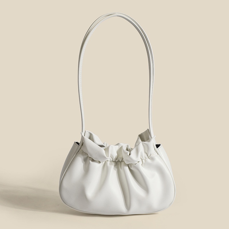 Túi Đeo Vai Hình Bánh Bao Màu Trơn Thời Trang Cho Nữ