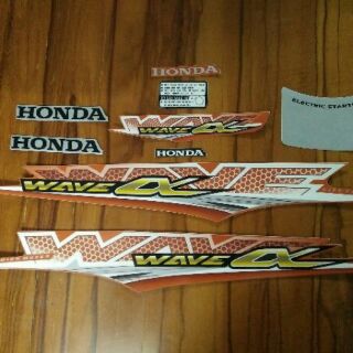 Bộ tem honda Wave A 2016 màu cam