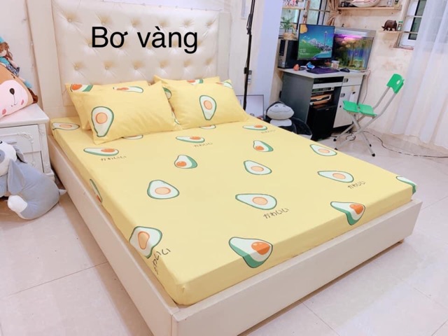 Bộ ga giường vỏ gối cotton poly (1 drap giường + 2 vỏ gối nằm) | BigBuy360 - bigbuy360.vn
