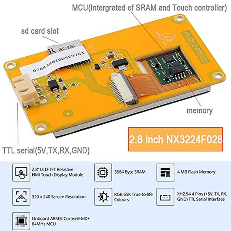 Mô Đun Cảm Ứng 2.4 Inch 2.8 Inch Discovery Series HMI NX3224F028