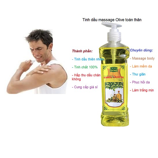 Dầu nền olive không mùi 1000ml dầu massage body