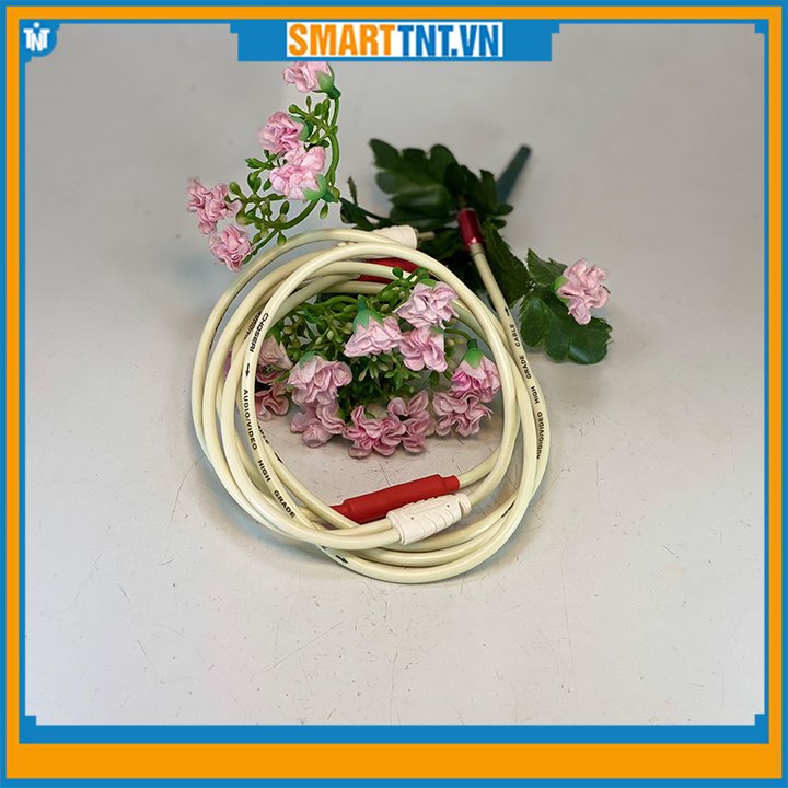 Dây âm thanh 1 đầu 3.5 ra 2 đầu AV CHOSEAL dài 1,8m mới, hàng đẹp Smarttnt.vn