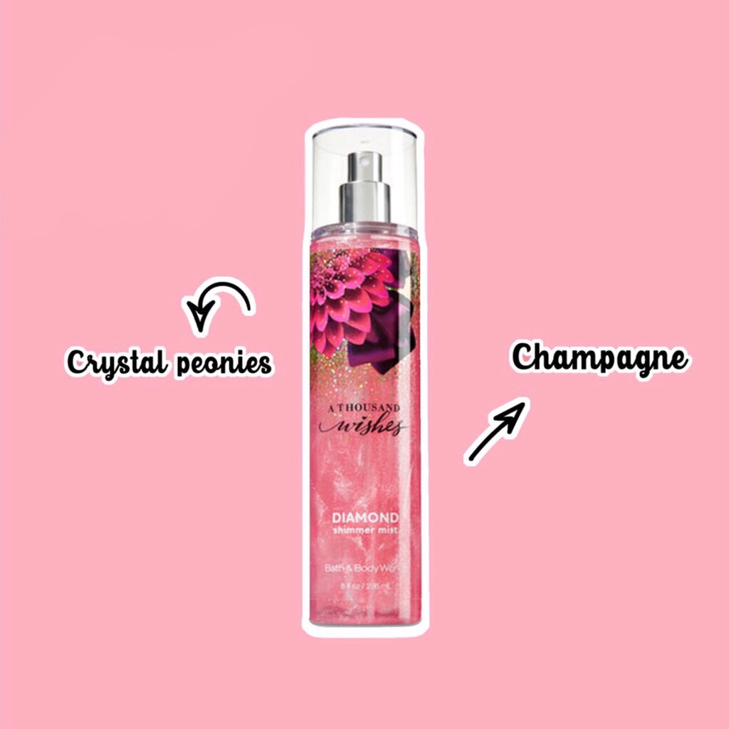 [STRAWBERRY] [𝗦𝗔𝗟𝗘]..::✨Xịt Thơm Có Nhũ Bath&Body A Thousand Wishes 236mL - Mỹ✨::..