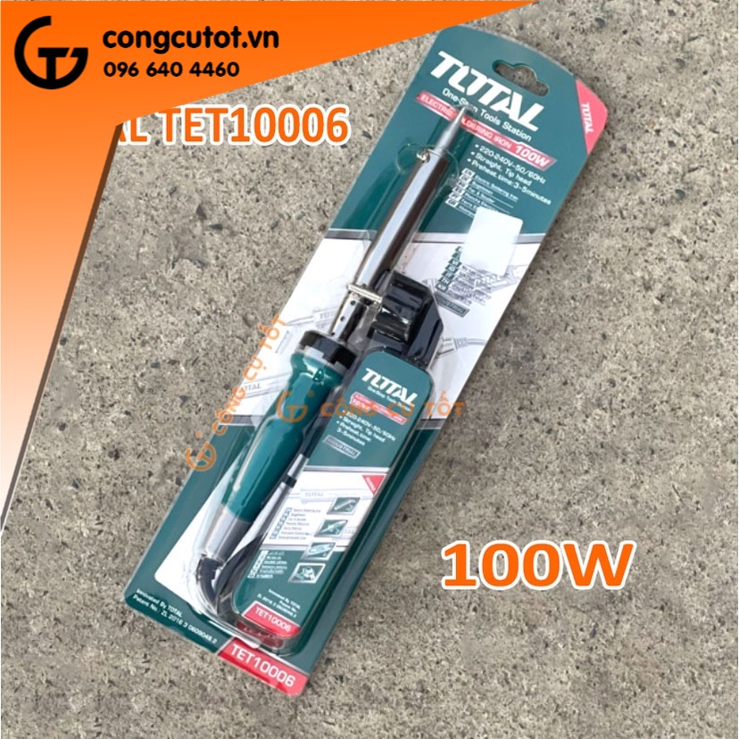 Mỏ hàn chì nung mỏ nhọn 100W Total TET10006