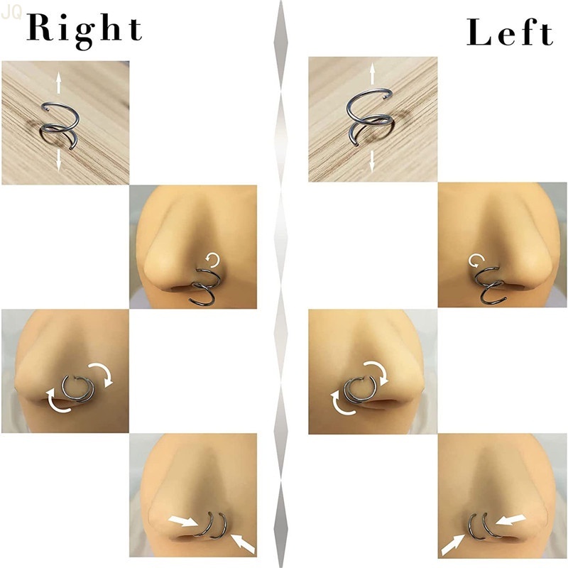 Khuyên Tai Dạng Vòng Xoắn Bằng Thép Phẫu Thuật