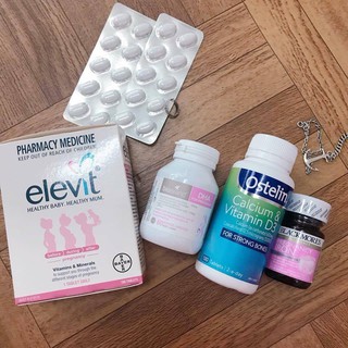 (Bộ Tứ Siêu Đẳng) Elevit Bầu – DHA Bầu Bioisland – Canxi Bầu Ostelin – Sắt Bầu Blackmore