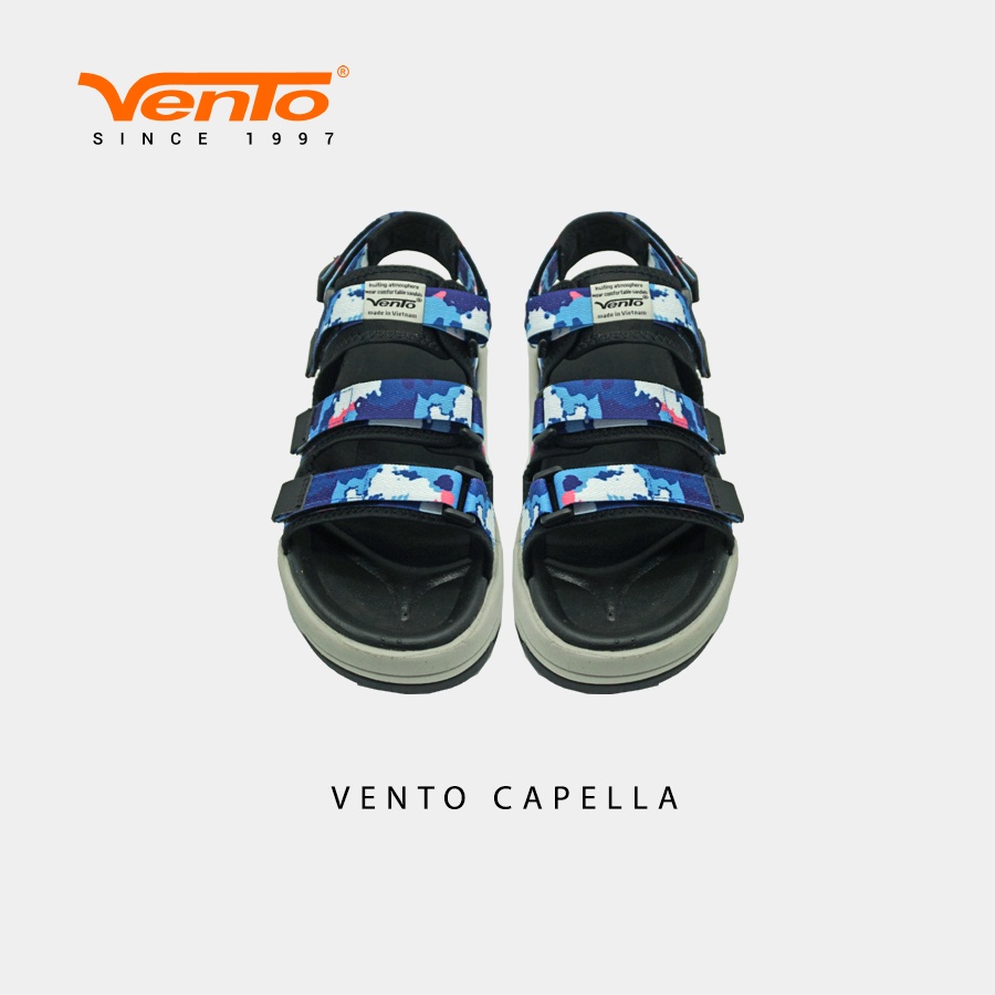 Giày Sandal Nam Nữ Vento Chính Hãng SD1001 Ba Quai Ngang Xanh Da Trời