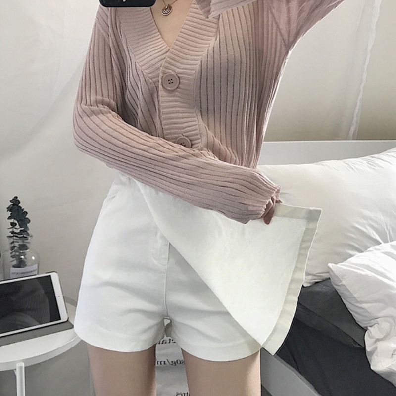 Chân Váy Chữ A Lưng Cao Màu Trơn Thời Trang Mùa Hè Cho Nữ
