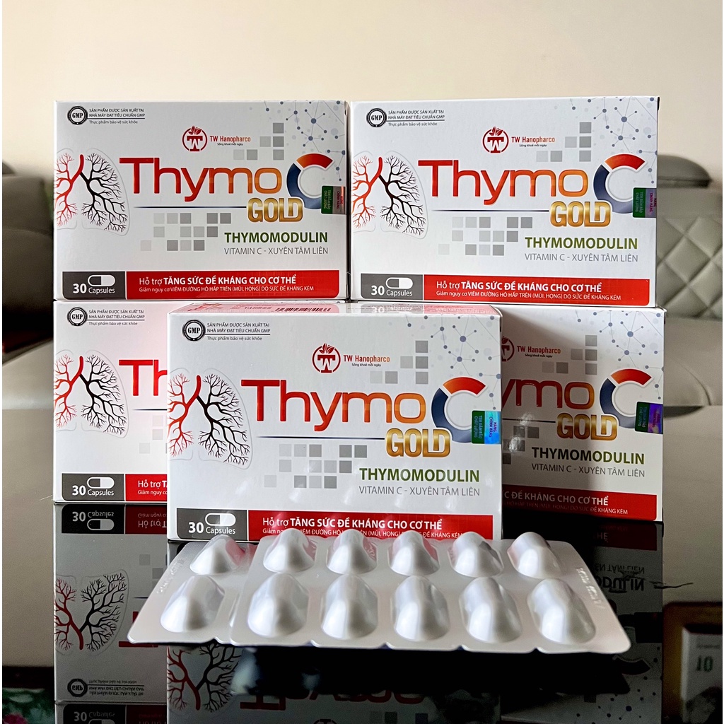 Tăng đề kháng THYMO C GOLD TW Hanopharco, bổ phổi, hỗ trợ hệ hô hấp, tai, mũi, họng