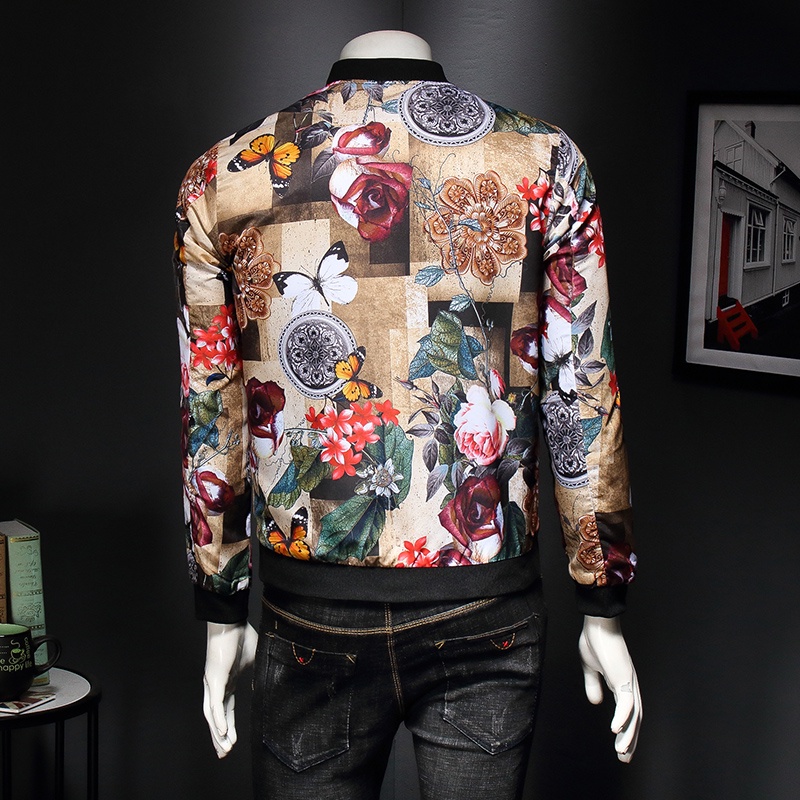 Áo Khoác bomber In Hoa Phong Cách Nhật Bản 2022 Thời Trang Cho Nam