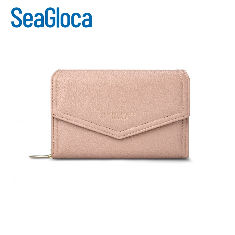 Ví da SeaGloca dáng ngắn thời trang cho nữ