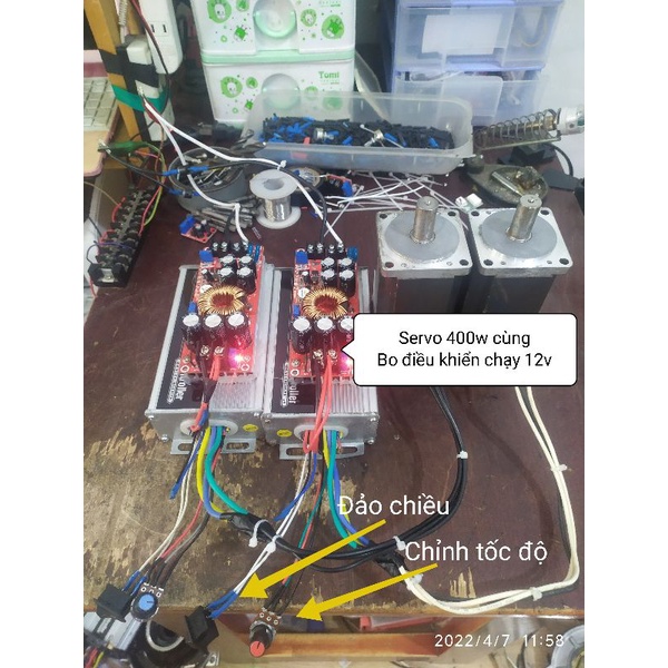 Bộ Servo 400w đấu sẵn chạy 12v/24v tua cao
