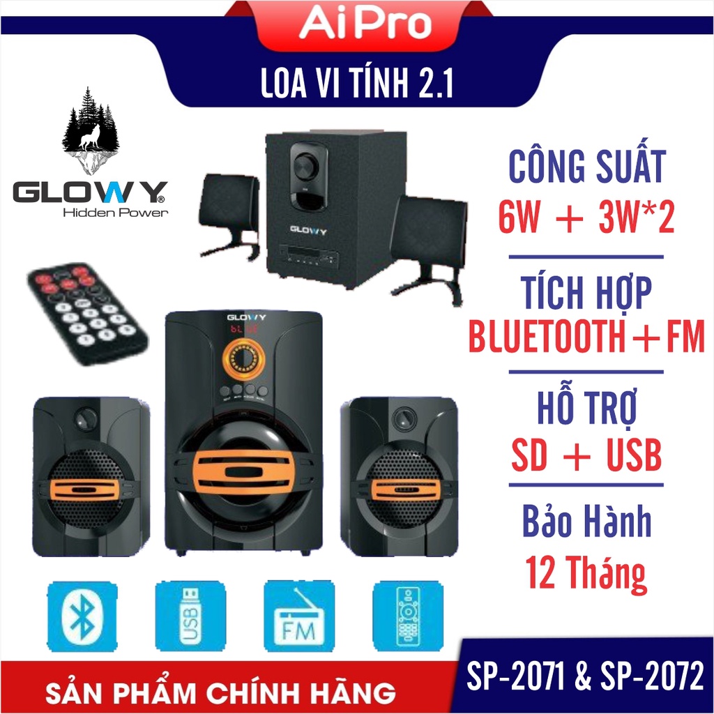 Loa vi tính 2.1 Gloway SP-2071 và SP-2072 Chính hãng – Bluetooth / FM / SD/ USB – Bảo Hành 12 tháng