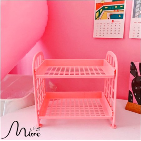 Kệ Nhựa 2 Tầng Mini Để Đổ Chơi Cho Bé Để Đồ Đa Năng Xinh Sẵn Đáng Yêu Giá Hạt Rẻ