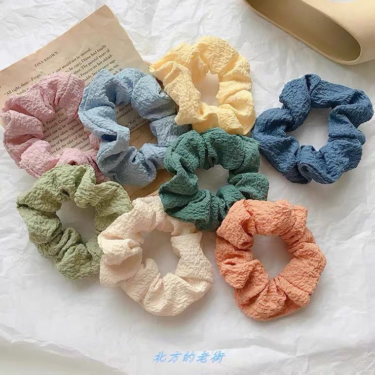 Buộc tóc scrunchies mẫu trơn nhiều màu sắc Vian