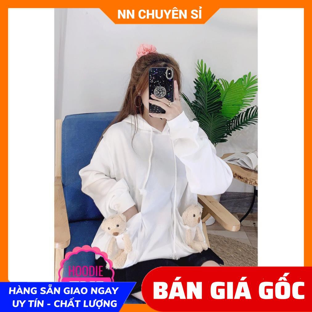 ÁO SWEATER PHỐI GẤU TÚI XINH XẮN (TP57) ⚡100% ẢNH THẬT⚡HOODIE GẤU BÔNG SIÊU HOT