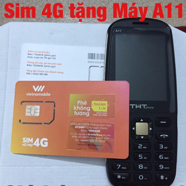 Mua sim 4G tặng máy A11