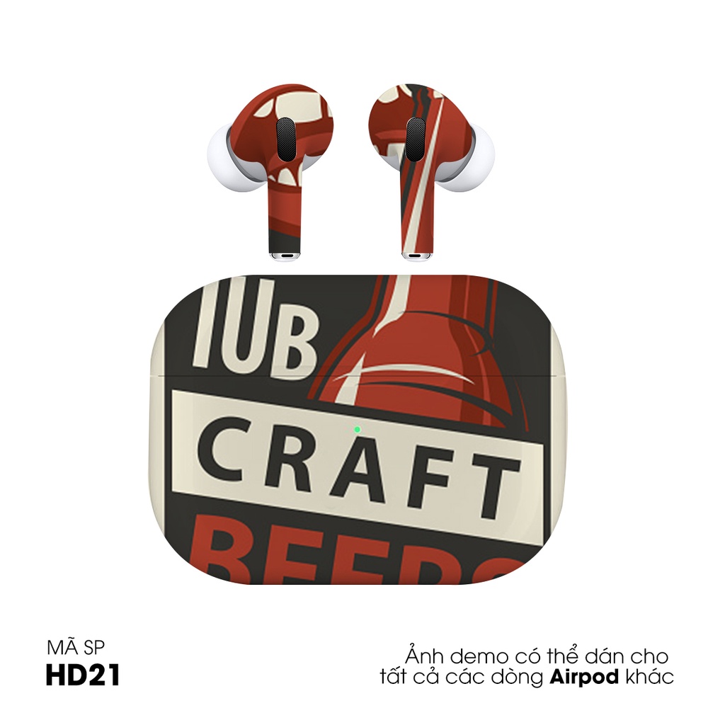 Skin Dán Cho AIRPODS In Hình Hình Thiết Kế Bộ 5