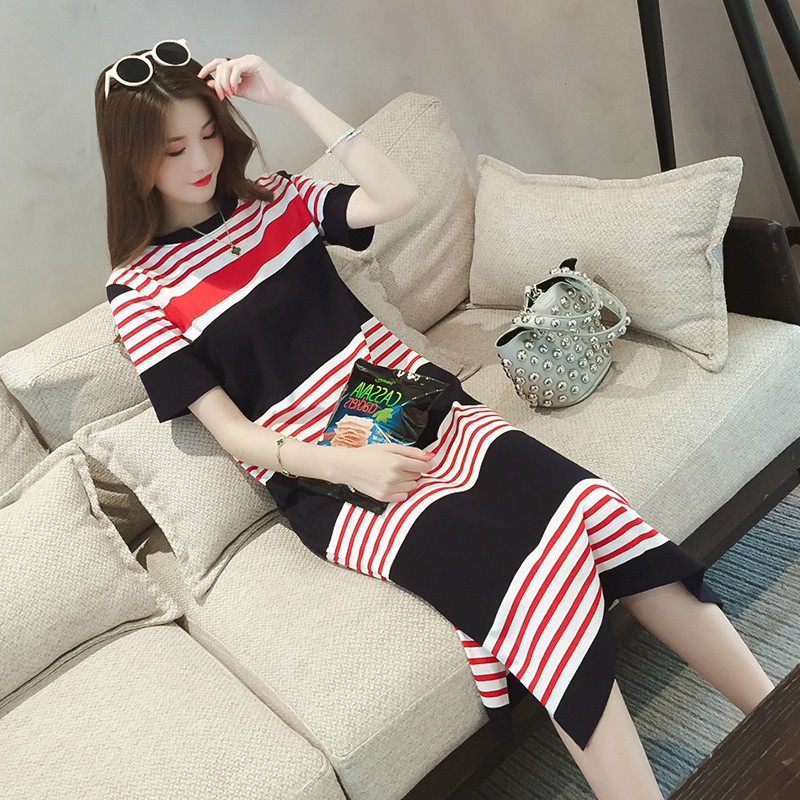 VT04 Váy suông kẻ có khóa cho con bú ( KÈM ẢNH THẬT) | BigBuy360 - bigbuy360.vn
